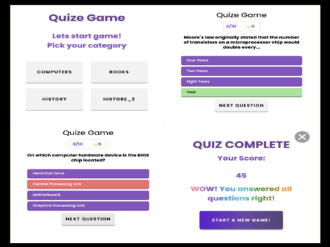 Trivia Game Responsive UI Project